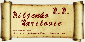 Miljenko Marilović vizit kartica